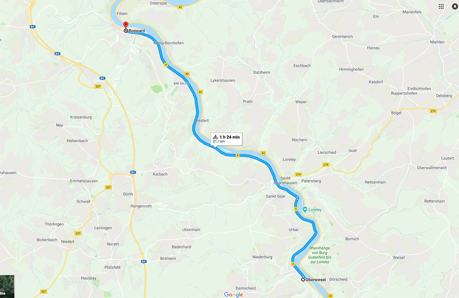 Oberwesel to Boppard